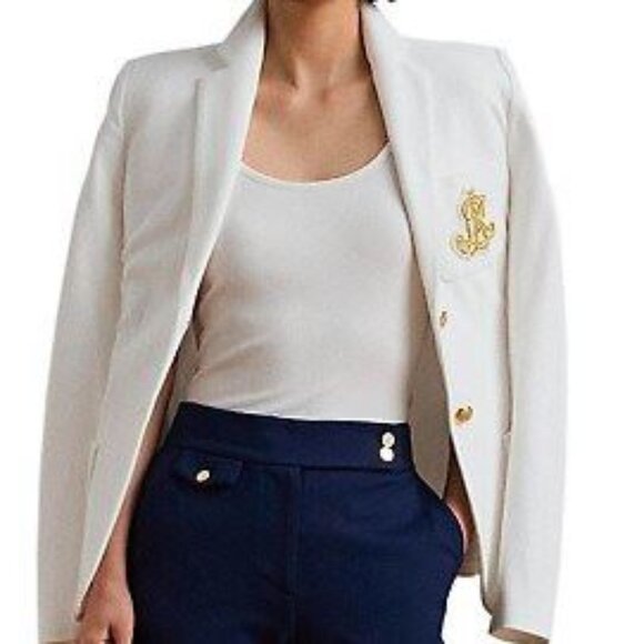 New Lauren Ralph Lauren Ponte Ankle Pants - Navy  Size L - Picture 2 of 6